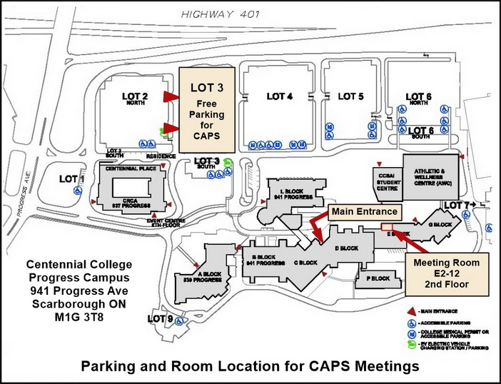 Centennial Progress Campus Map CAPS Meetings